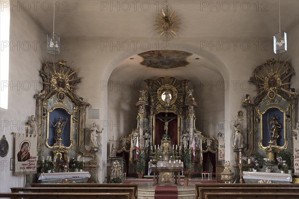 Chancel of St. James the Elder, built 1757-1792, Viereth-Trunstadt, Lower Franconia, Bavaria,
