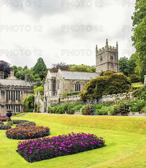 Church in Lanhydrock House and Garden, Bodmin, Cornwall, England, UK