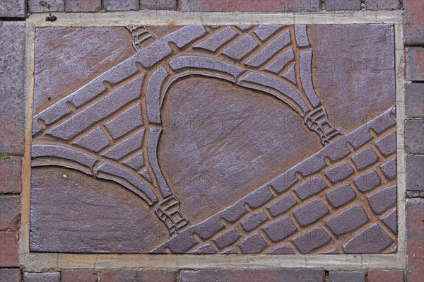Artwork, Young Art on Old Paths project, Bad Doberan, Mecklenburg-Western Pomerania, Germany,