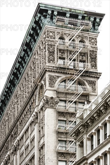 Cast Iron building, architecture, historical, fire escape, cast iron, SoHo, Manhattan, New York
