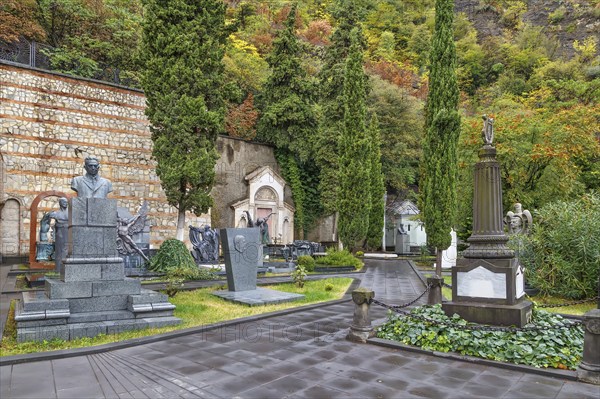 The Mtatsminda Pantheon is a necropolis in Tbilisi, Georgia, where some of the most prominent