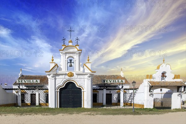 A church in El Rocio, Spain, Huelva, El Rocio, church, architecture, Spain, Huelva, El Rocio, El