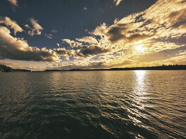 Sunset at Scharmützelsee, Bad Saarow, Brandenburg, Germany, Europe