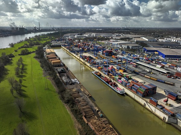 Duisburg, North Rhine-Westphalia, Germany, industrial landscape, Port of Duisburg, container port,