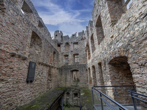 Auerbach Castle on the Bergstrasse, castle ruins, Bensheim, Hesse, Germany, Europe