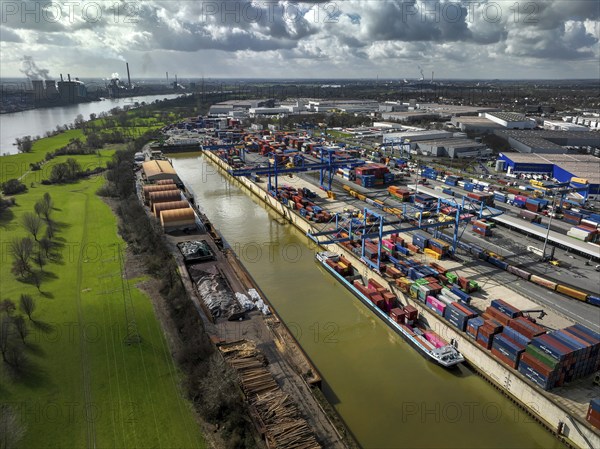 Duisburg, North Rhine-Westphalia, Germany, industrial landscape, Port of Duisburg, container port,