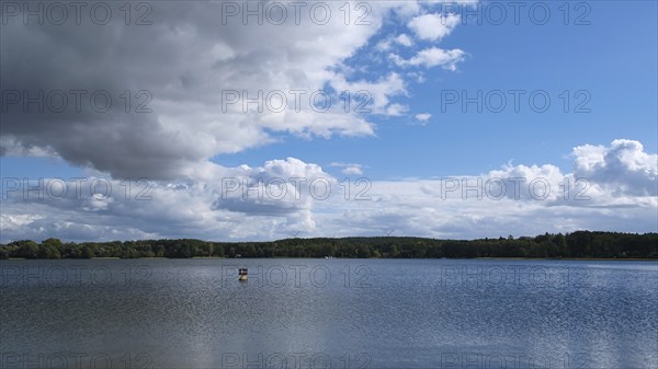 View over the Scharmützelsee, Wendisch-Rietz, Brandenburg, Germany, Europe