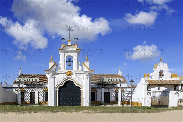 A church in El Rocio, Spain, Huelva, El Rocio, church, architecture, Spain, Huelva, El Rocio, El