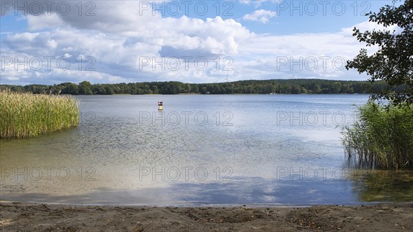 View over the Scharmützelsee, Wendisch-Rietz, Brandenburg, Germany, Europe