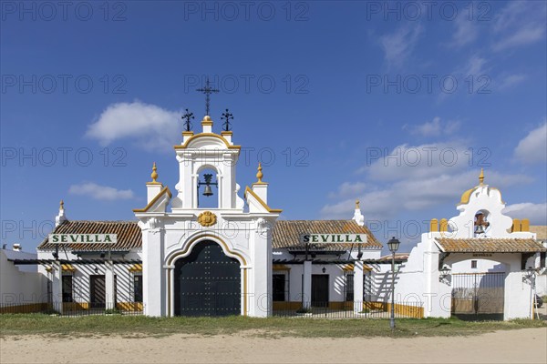 A church in El Rocio, Spain, Huelva, El Rocio, church, architecture, Spain, Huelva, El Rocio, El