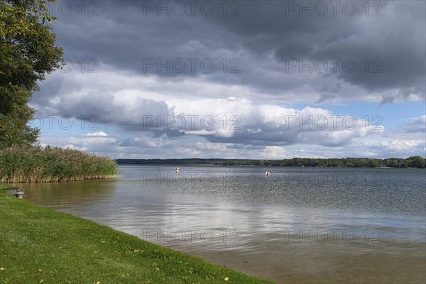 View over the Scharmützelsee, Wendisch-Rietz, Brandenburg, Germany, Europe