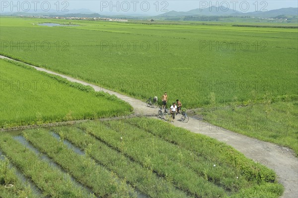 07.08.2012, North Korea, Asia, A scene in the North Korean province during the train journey from