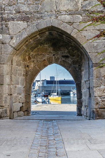 The walled medieval town of Concarneau. Finistere, Brittany, France, Europe