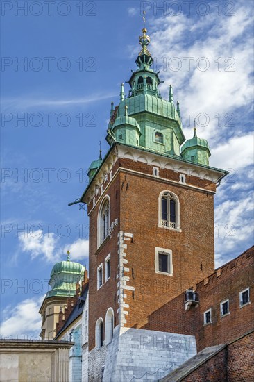 Sigismund Tower of Wawel Cathedral in Krakow, Poland, Europe