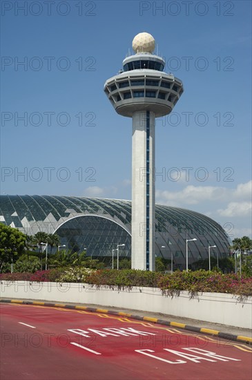 01.03.2019, Singapore, Republic of Singapore, Asia, Airport Tower and the new Jewel Terminal at