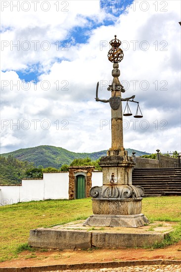 Old brazilian pillory from the 18th century where slaves were chained for punishment in the