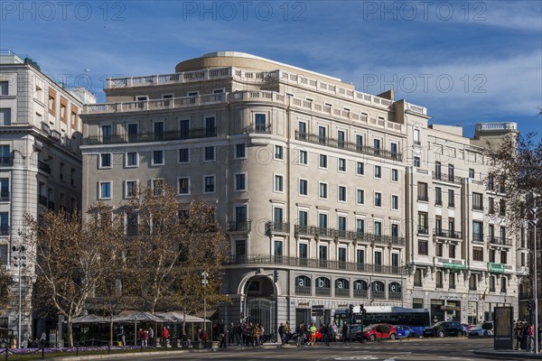 Madrid, Spain, January 28, 2024: Luxury residential buildings in Plaza de la Independencia, Europe