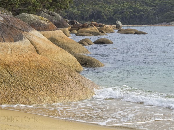 These massive granite boulders at Refuge Cove rounded by the waves, Wilsons Promontory, Victoria,