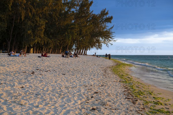Sunset, Flic en Flac Beach, beach, west coast, Indian Ocean, island, Mauritius, Africa