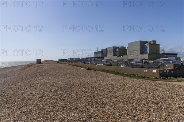 Dungeness, Kent, England, UK, May 12, 2022: The pebble beach and Dungeness Power Station
