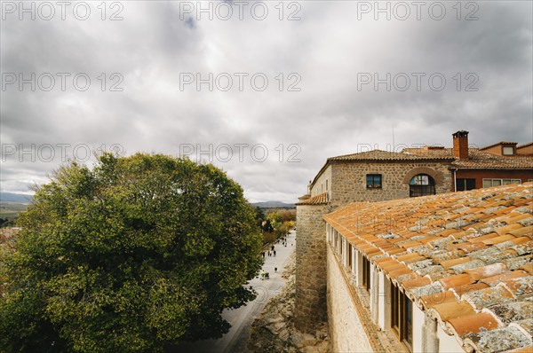 Avila, Spain, November 11, 2014: The Medieval Walls of Avila. The old city and its extramural