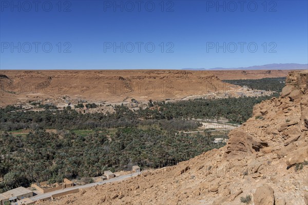 A landscape view of the Ziz Valley and the Tafilalet region in central Morocco