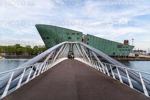 Amsterdam, Netherlands, May 6, 2022: The Nemo Museum of Science, designed by Renzo Piano architect.