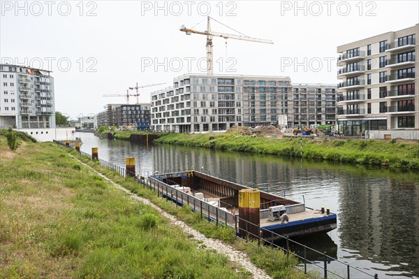 10.06.2019, Berlin, Germany, Europe, Construction site with new flats in Europacity on the banks of