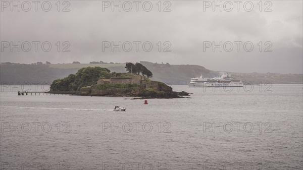 Plymouth, Devon, England, UK, May 25, 2022: Brittany Ferries Pont-Aven arriving in Plymouth Harbour