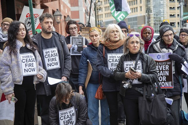 Detroit, Michigan USA, 7 November 2023, Members and supporters of Jewish Voice for Peace held a