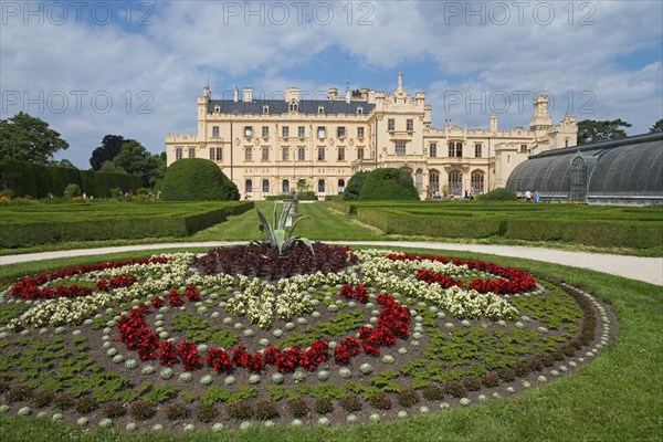 Lednice Castle, Lednice, Eisgrub, Breclav, Jihomoravský kraj, part of the Lednice-Valtice Cultural