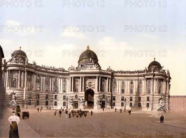 The Hofburg Imperial Palace, Vienna, Austria, c. 1890, Historic, digitally restored reproduction