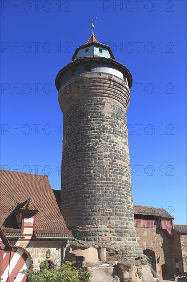 In the old town centre of Nuremberg, the Imperial Castle, Nuremberg Castle, the Sinwell Tower,