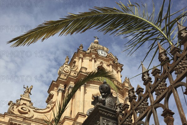 Old Town of Ragusa, the Collegiate Church of San Giorgio or Cathedral of Saint George in the late