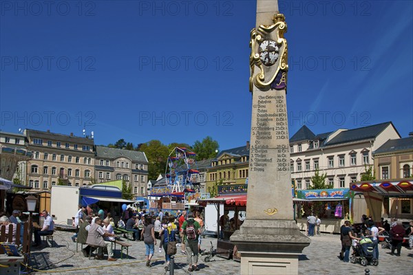 Sebnitz, town festival on the market square