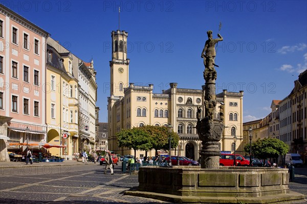 Town Hall with Mars Fountain Nationally significant early historicist building, built between 1840