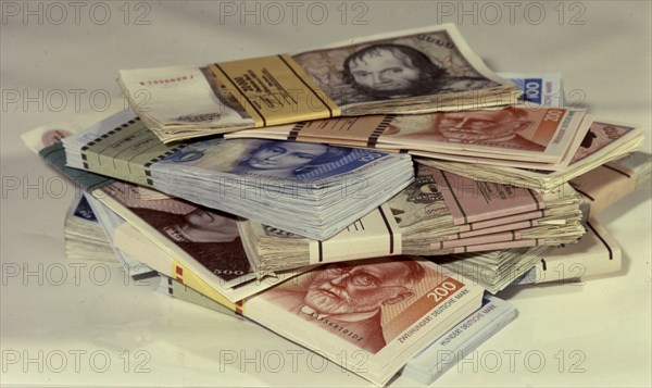 DEU, Germany: The historical slides from the times 80-90s events and people from politics, culture,
