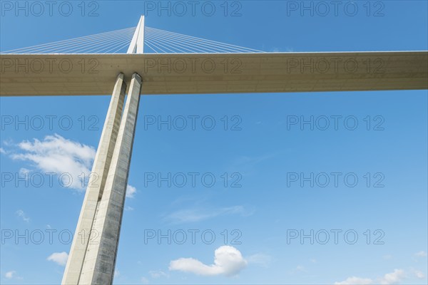Millau Viaduct bridge, the highest bridge in the World. Aveyron Departement. France