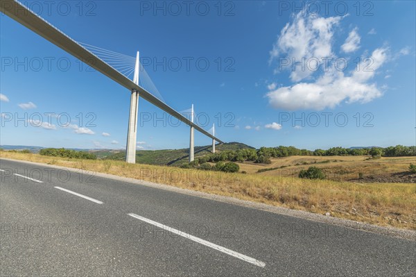 Millau Viaduct bridge, the highest bridge in the World. Aveyron Departement. France