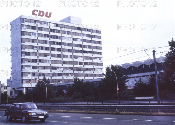 DEU, Germany: The historical slides from the 84-85 r years, Bonn.ca. 1984. headquarters of the CDU