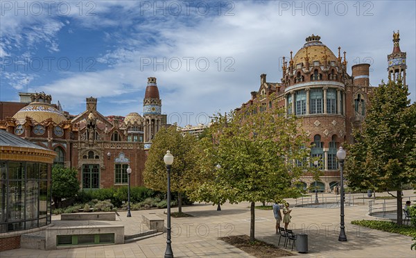 Historic hospital complex of the Hospital de la Santa Creu i Sant Pau, Barcelona, Catalonia, Spain,