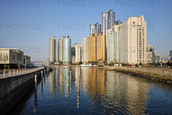 BUSAN, SOUTH KOREA, APRIL 13, 2017: Marine city expensive and prestigious residential area