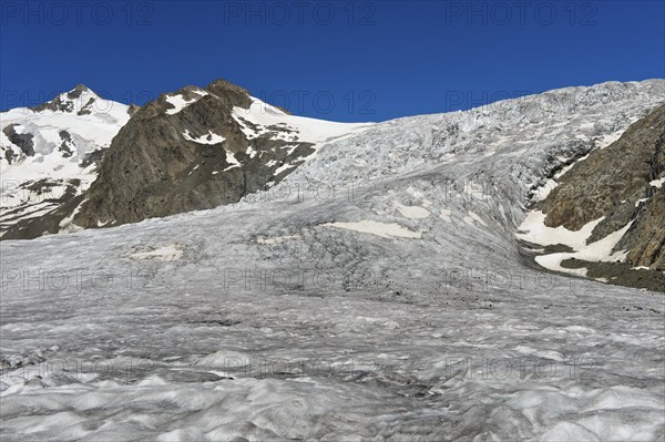 Glacier Ewigschneefeld, Konkordiaplatz, Grindelwald, Jungfrau Region, Bernese Oberland,