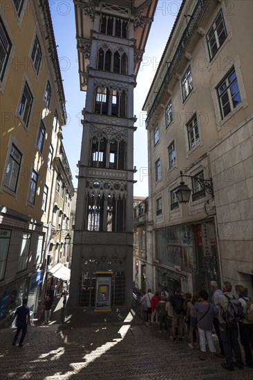 Lift, Passenger lift, Elevador de Santa Justa, Lisbon, Portugal, Europe