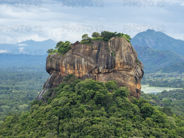 Sigiriya rocks in a green landscape, Sri Lanka, Asia