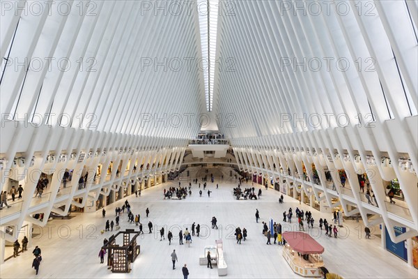 World Trade Centre WTC Oculus modern architecture by Santiago Calatrava in New York, USA, North