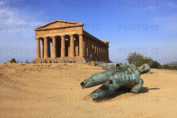 In the Parco Valle dei Templi di Agrigento, Unesco World Heritage Site, remains of the ancient city