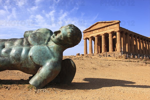 In the Parco Valle dei Templi di Agrigento, Unesco World Heritage Site, remains of the ancient city