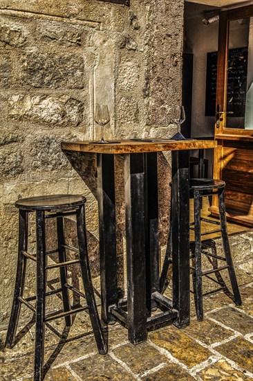 Alleys in the old town centre of Budva, Montenegro, Budva, Montenegro, Europe