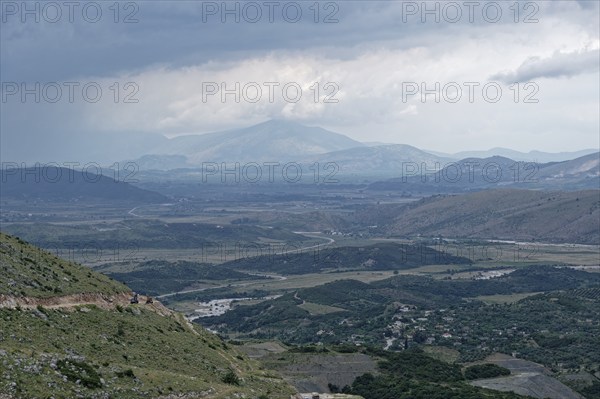 Extensive landscape around the Kalasa stream near Vergo in southern Albania. Qark Vlora, Albania,
